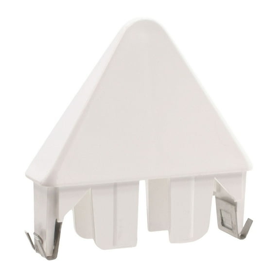 Plum Fittings White 7/8 Inch x 3 Inch Vinyl Sharp Point Picket Fence Caps | Self-Locking | Made in The USA | Pack of 6