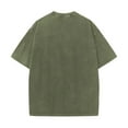 thumbnail image 4 of Men Printed Casual Sports Washed Distressed T-shirt Short Sleeve Round-neck Top Blouse, 4 of 5