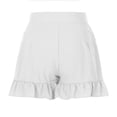 thumbnail image 3 of Mujer Pantalones cortos de verano Cierre de botones Volantes Dobladillo Piernas anchas Casual Pantalones cortos para uso diario, 3 of 6