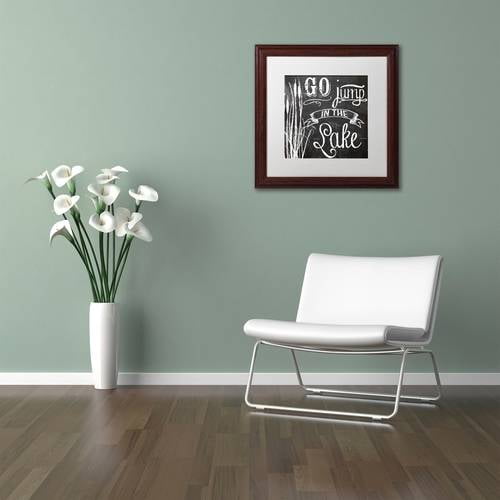 Trademark Fine Art "Lake House V" Canvas Art by Color Bakery White Matte, Wood Frame