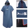 thumbnail image 2 of BR Toalla de playa compacta y ligera de color naranja para surf para adultos y niños - Poncho unisex con capucha, 2 of 4