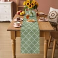thumbnail image 2 of Green Moroccan Table Runner 72 Inches, Morocco Boho Ethnic Abstract Geometric Bed Runner Dresser Scarves Tabletop for Indoor Outdoor Parties/Ceremony/Banquet, 14" x 72", 2 of 8