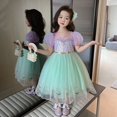 thumbnail image 3 of Vestido De Sirena Pequeña Para Niños Niña Princesa Ariel Lentejuelas Púrpura Verde Malla Halloween Navidad Regalo De Cumpleaños Fiesta Desgaste Terno, 3 of 4