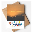 thumbnail image 1 of Orange Dark Sky Clouds Art Deco Fashion Wedding Cards Congratulations Greeting Envelopes, 1 of 3