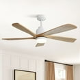 thumbnail image 4 of Sofucor 52 Inch Wood Blades Ceiling Fan with Light,3 CCT LED,Remote& APP Control-Farmhouse, Modern, Contemporary, 4 of 14