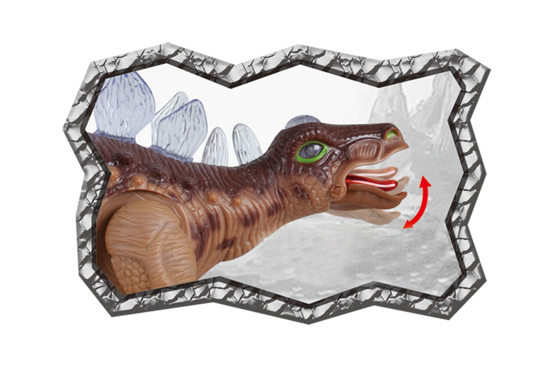Prehistoric Past Stegosaurus Dinosaur With Lights And Sounds - Brown