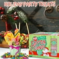thumbnail image 7 of (12) Fun Sweets Holiday Cotton Candy Variety Pack, 2oz Tub Fluffy Candy Cane Vanilla Snow  Hot Cocoa Flavored Halloween Trick-or-Treat Party Favors Christmas Stocking Stuffer & CUSTOM Storage Carrier, 7 of 7