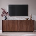 thumbnail image 6 of Aitjunz 66" Buffet Cabinet with Storage, Modern Sideboard w/Curved Edges & Adjustable Shelves, Brown, 6 of 7