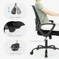 thumbnail image 6 of Yangming Mid Back Office Chair, Mesh Ergonomic Swivel Computer Desk Chair with Lumbar Support, Black, 6 of 9