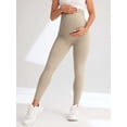 thumbnail image 4 of Deago Women's Maternity Leggings Over The Belly Soft Non-See-Through Workout Yoga Pants Pregnancy Leggings (Apricot, S), 4 of 8