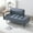Black + PU Leather + Foam + 2 Seat, variant on 55"Inch Width Modern End of Bed Bench,Grey Faux Leather Upholstered With side table, 360-degree Swivel tray couch,Entryway Ottoman,Window Bench with Metal Legs for Bedroom, Living Room