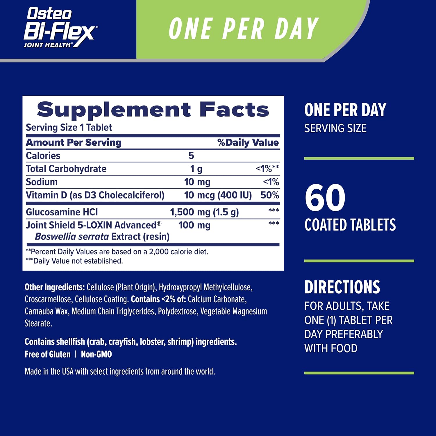Osteo Bi-Flex Joint Health Triple Strength + Turmeric Tablets 80 ea (Pack of 3)