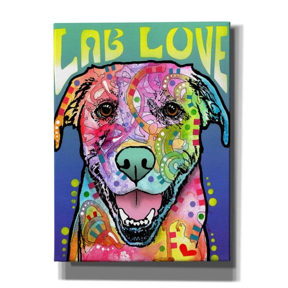 Epic Graffiti 'Lab Love' by Dean Russo, Giclee Canvas Wall Art, 40"x54"