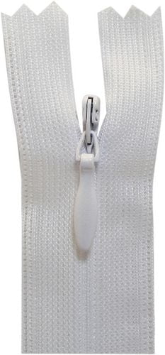 Costumakers Invisible Closed-End Zipper 20 cm (8), White, #2.5 Nylon Coil, 20 cm / 8"