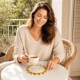 thumbnail image 5 of Doghiosgha Round Heat Resistant Table Mat Woven Placemat for Home Tabletop Decor, 5.12 Inch, Yellow, 5 of 5