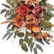 thumbnail image 5 of 2 piezas de corona de arco de boda con fondo floral hecho a mano con flores de seda artificiales Naranja, 5 of 9