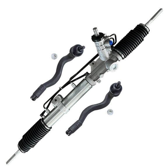 Detroit Axle - Power Steering Rack & Pinion Assembly   Outer Tie Rods Replacement for BMW 318is 325i 328i - 3pc Set
