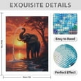 thumbnail image 3 of Diamond Art Kits for Adults - 5d Elephant Majestic Sunset Scene Diamond Painting for Adults, Diamond Art for Adults Beginners, Diamond Painting Kits for Adults for Home Wall Decor, 3 of 7
