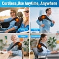 thumbnail image 4 of Ms.Dear Shoulder Heating Pads with Massage,Heated Shoulder Brace for Men Women,Cordless Shoulder Massager with 5000mAh Battery,Heated Shoulder Wrap with 6 Heat & 3 Vibration for Relax Gifts,Black, 4 of 10