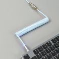 thumbnail image 4 of Cable En Espiral Cable en espiral tipo C a USB Cable en espiral chapado en oro para teclado mecánico, 4 of 8