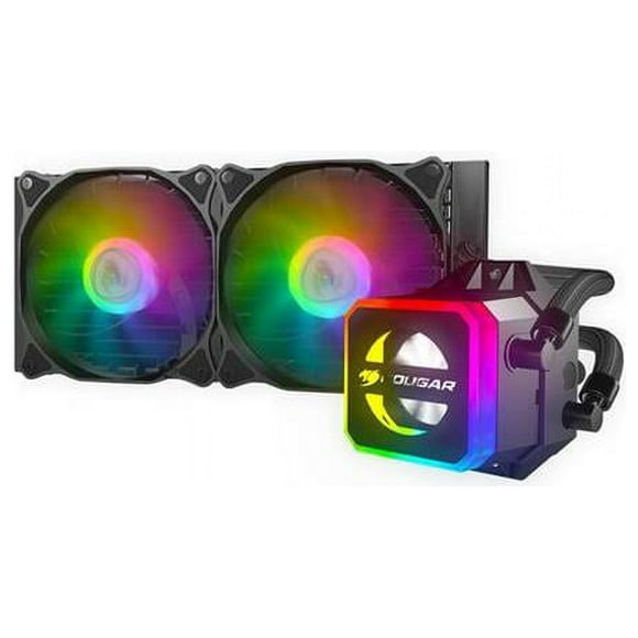 Cougar HELOR 240 240 Kit de Refroidissement mm RGB CPU Aluminium avec 2 Ventilateurs