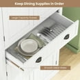 thumbnail image 4 of Gymax 72'' Kitchen Pantry Storage Cabinet Tall Freestanding Cupboard w/ 4 Doors Large Drawer White, 4 of 8