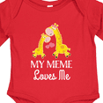 thumbnail image 4 of Inktastic My Meme Grandma Loves Me Giraffe Boys or Girls Long Sleeve Baby Bodysuit, 4 of 5