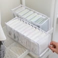 thumbnail image 3 of Caja de almacenamiento de ropa interior tipo cajón para guardarropa doméstico, calcetines, sujetadores, bragas, almacenamiento, clasificación, tela de nailon transpirable, 3 of 5