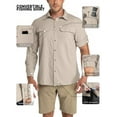 thumbnail image 4 of Off Road Ventures Mens Sun Protection Safari Shirt Button Down Work Lightweight Long Sleeve Hiking Shirt for Fishing Travel Outdoor, 4 of 7