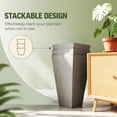 thumbnail image 3 of Outsunny Set of 3 Tall Planters, 28" Square Outdoor Flower Pots with Drainage Hole and Plug, PP Plastic Plant Pots for Patio Porch Garden Indoor Use, Gray, 3 of 10