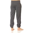 thumbnail image 3 of Mens Baggy Sweatpants With Pockets, Fleece Sweat Pants Black, Grey Sweatpants Men (Large, Charcoal w/Stripes), 3 of 5