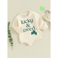 thumbnail image 3 of Bagilaanoe Newborn Baby Girl Boy Oversized Romper Sweatshirt Long Sleeve Bodysuits Letter Print Pullover 3M 6M 12M 18M Infant Casual Tee Tops, 3 of 9