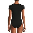 thumbnail image 3 of No Boundaries Juniors' Square Neck Bodysuit, 3 of 5