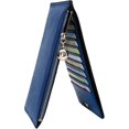 thumbnail image 1 of Cartera para mujer Tarjetero con bloqueo Rfid Organizador de tarjetas con cremallera Cuero genuino Azul suave oso de fresa, 1 of 5