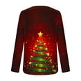 thumbnail image 5 of Elvqul Womens Tops Christmas Shirts Funny Crewneck Fall Casual Tops for Juniors Long Sleeve, 5 of 5