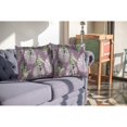 thumbnail image 4 of Tropics Daim Soufflé et Oreiller Fermé Vert Clair et Blanc sur Violet, 4 of 4