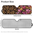 thumbnail image 5 of HUIACONG Heart Leopard Print Windshield Sun Shade for 2007-2023 Wrangler Rubicon Sahara TJ JK JKU 2 & 4 Door-Blocks UV Rays Sun Visor Protector,Car Sun Shade Keep Your Vehicle Cool, 5 of 6