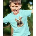 thumbnail image 2 of Ink Printed NOT a Chenille Patch Family Matching Camo Hat Easter Bunny Shirt for Boys Chill Shirt 5-6, 2 of 8