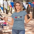 thumbnail image 4 of KimSoong Women Patriotic Shirts Red White and Blue Shirts American Flag Shirt 4th of July Tops Funny Wine Glass Graphic Tees, 4 of 5