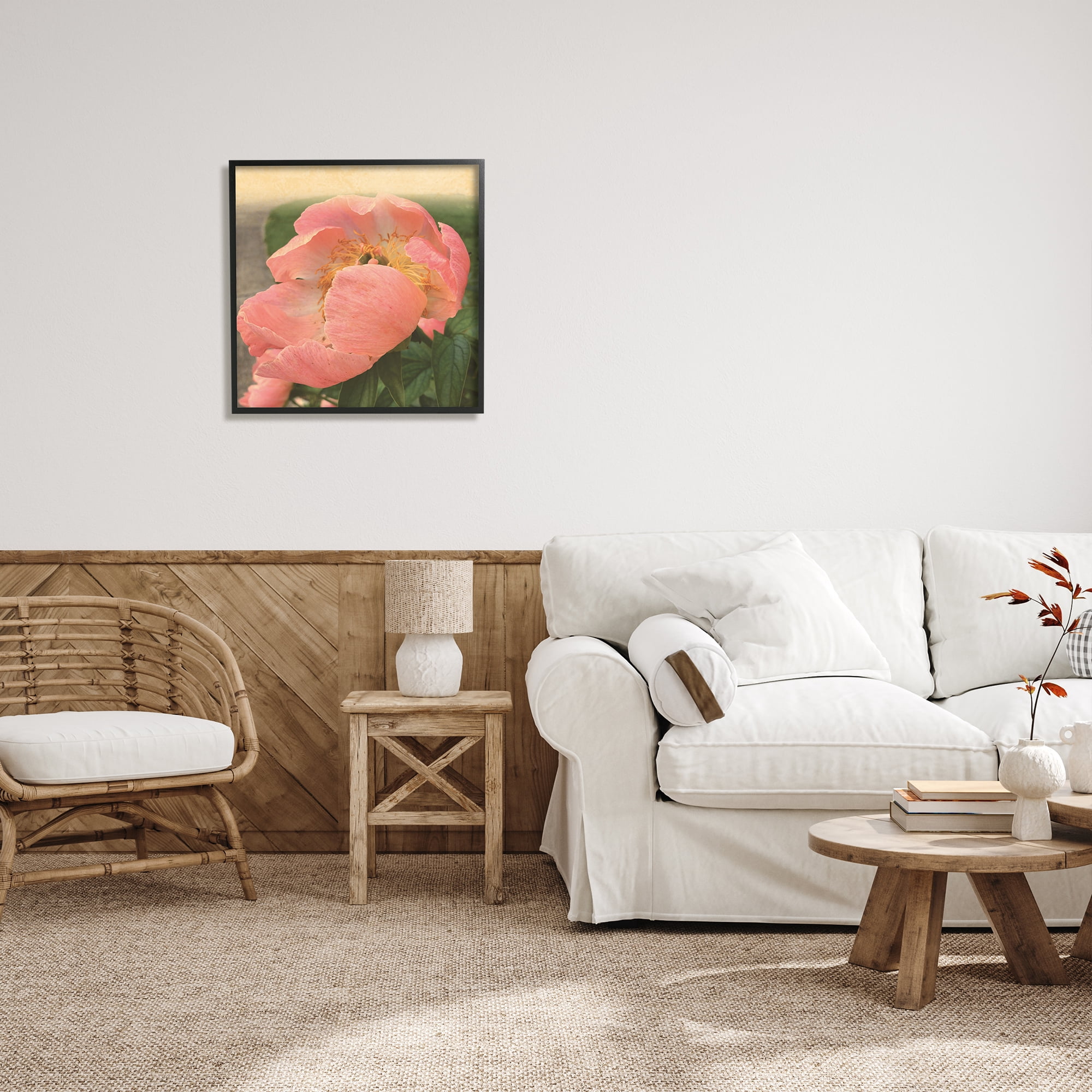 Stupell Indtries Dreamy Pink Peony Floral Bloom Sun Bleached Flower,24 x 24,Design by Tammy Apple