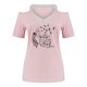 thumbnail image 4 of Moda Mujer Verano Cuello en V Manga corta Hombro frío Blusa Camiseta Causal Impresión Tops Fridja bn7868, 4 of 5