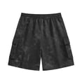 thumbnail image 3 of Zylanna Men's Cargo Shorts with Multi-Pocket, Relaxed Fit Elastic Waist Casual Breathable Outdoor Hiking Shorts for Men Black, 3 of 6