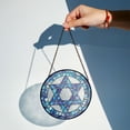thumbnail image 3 of Star of David Stained Glass Suncatcher – Hanukkah Window Hanging – Jewish Holiday Home Decor Gift, 3 of 5