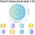 thumbnail image 5 of 9 Styles Chakra Symbol Stencil Mandala Flower Stencils Reusable Yoga Meditation Floral Craft Template for Painting on Wood Furniture Decoration Floor Wall Tile Fabric 4x4, 5 of 6