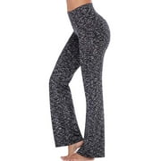 Avamo Women's Bootcut Yoga Pants with Pockets Moisture-Wicking High Waist Bootleg Gym Fitness Trousers Plus Size Pant Stretch Yoga Workout Pants for Women
