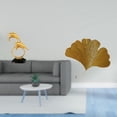 thumbnail image 2 of Figura de delfín realista moderna y escultura abstracta de hojas de ginkgo de hierro forjado para el hogar, la oficina, el escritorio, la entrada, el, 2 of 8