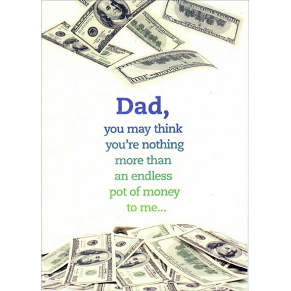 RSVP Endless Pot of Money Humorous : Funny Father's Day Card for Dad