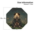 thumbnail image 2 of Honeii Lotus Leaf Starry Sky Guinea Pig print Leather Coaster Set of 4, ideal for safeguarding your furniture from drinks spills and effortless cleanup-Octagon, 2 of 6