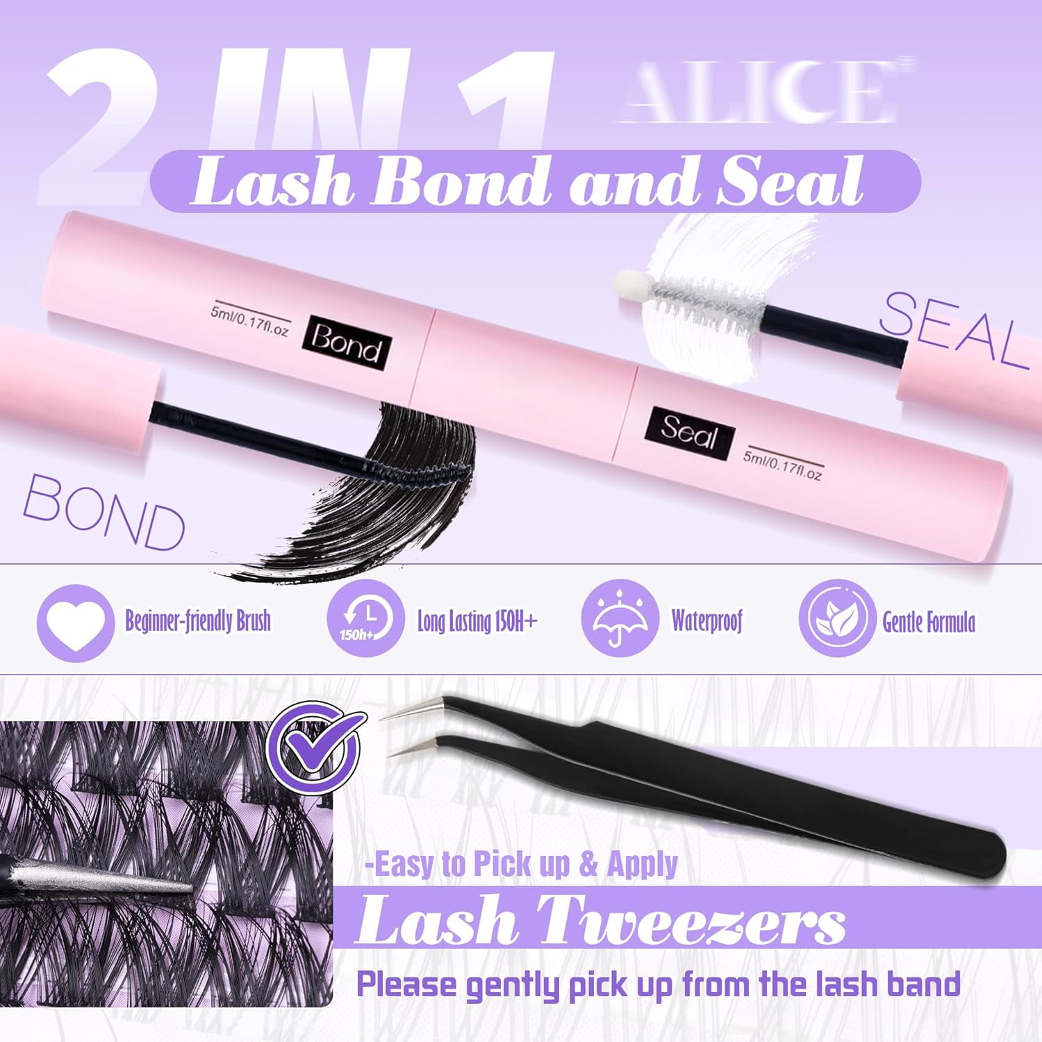 Cluster Eyelash Extension Kit Natural Wispy Lash Clusters Kit DIY Lash Extension Kit 196pcs 10-18mm Individual Lashes with Mix 4-7mm of Lash Band Lash Glue Lash Twezeers