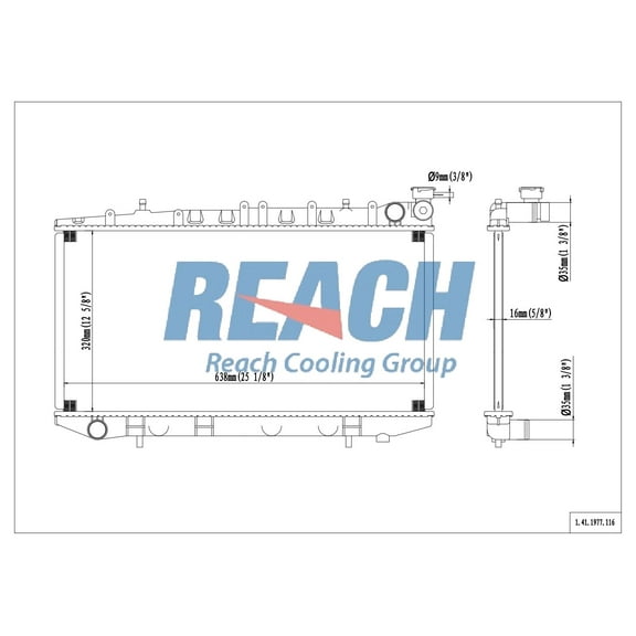REACH 41-1977 Radiator for 200 SX 2.0 L4 95-98, Automotive Radiator Replacement Part